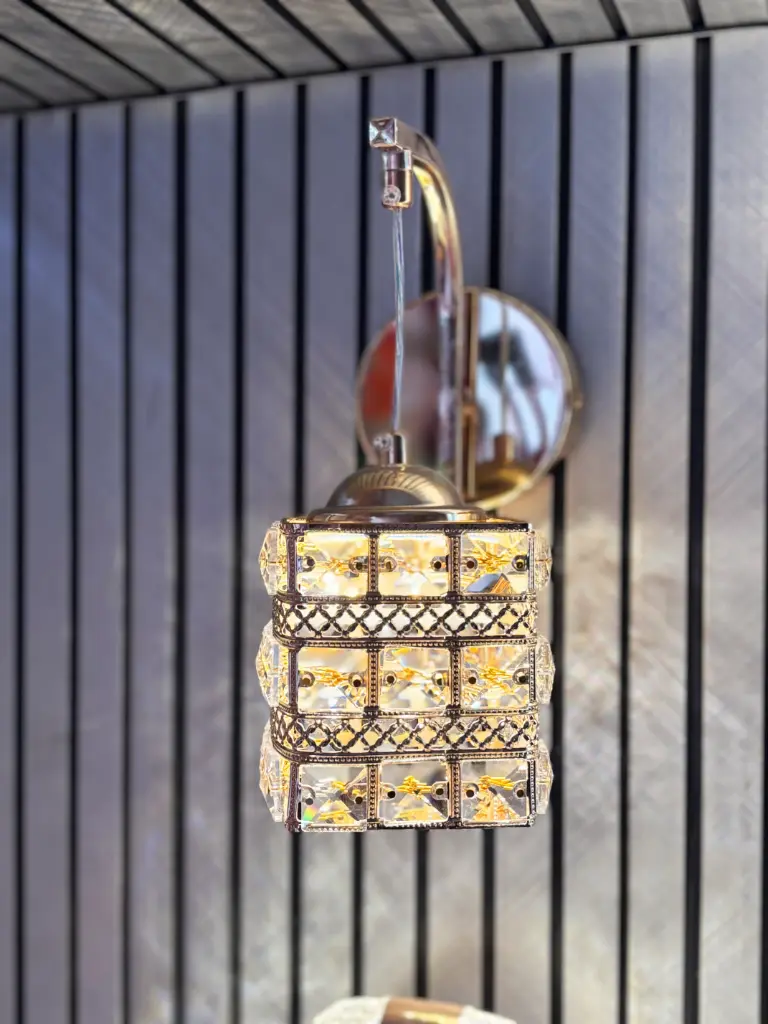 Hanging Square Cystal Wall Lamp