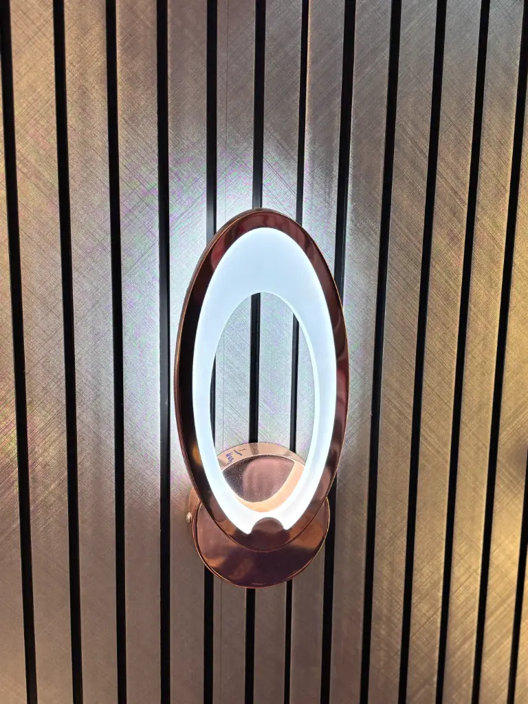 Rose Gold Round Wall Lamp